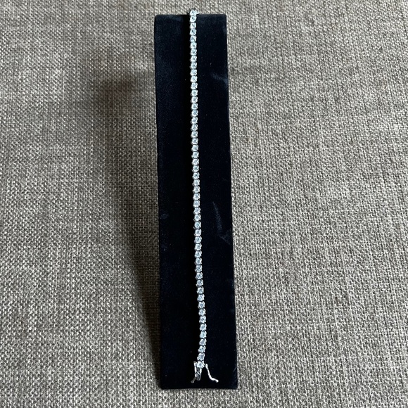 CZ by Kenneth Lane 3mm Round Cubic Zirconia Bracelet 12 cttw Tennis Bracelet - Picture 1 of 13